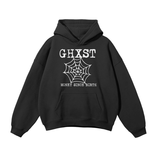 GHX$T WEAR SPIDER WEB MONEY SINCE BIRTH HOODIE